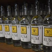 Bottles of Rum by Black Diamond Distillery in New Straitsville, Perry County, Ohio.