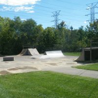 Skateboard ramps at the Crooksville Recreation Center in Perry County, Ohio.