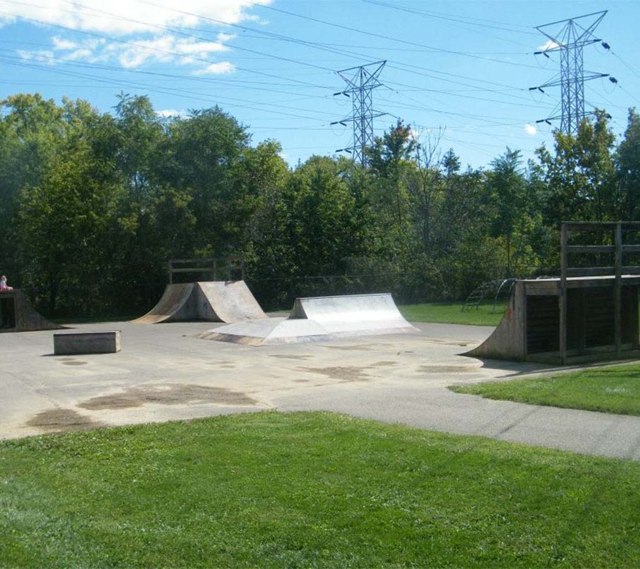 Skateboard ramps at the Crooksville Recreation Center in Perry County, Ohio.