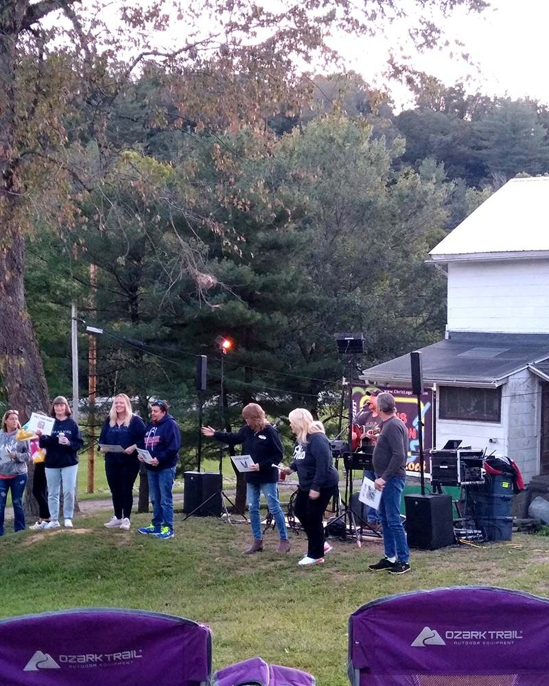 Crowd enjoying the fun of Second Saturday - a summer event sponsored by Destination Shawnee in Perry County, Ohio.