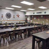 Interior group dining set-up at Dodson's on Broadway in New Lexington, Perry County, Ohio