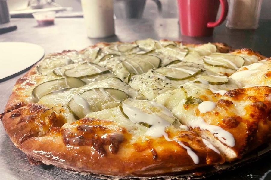 The Pickle Pie at Firehouse Pizza in Thornville, Perry County, Ohio.