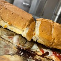 Italian Sausage Sub at Firehouse Pizza in Thornville, Perry County, Ohio.