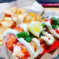 Plated lobster roll at Horvath's Harbor in Thornville, Perry County, Ohio.