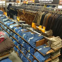 Carhartt clothing displays inside Lake's End Special T's in Thornville, Perry County, Ohio.