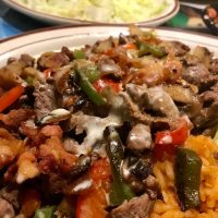 Beef entrée from Los Mariachis in New Lexington, Perry County, Ohio.