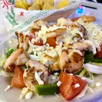 Shrimp entrée from Los Mariachis in New Lexington, Perry County, Ohio.