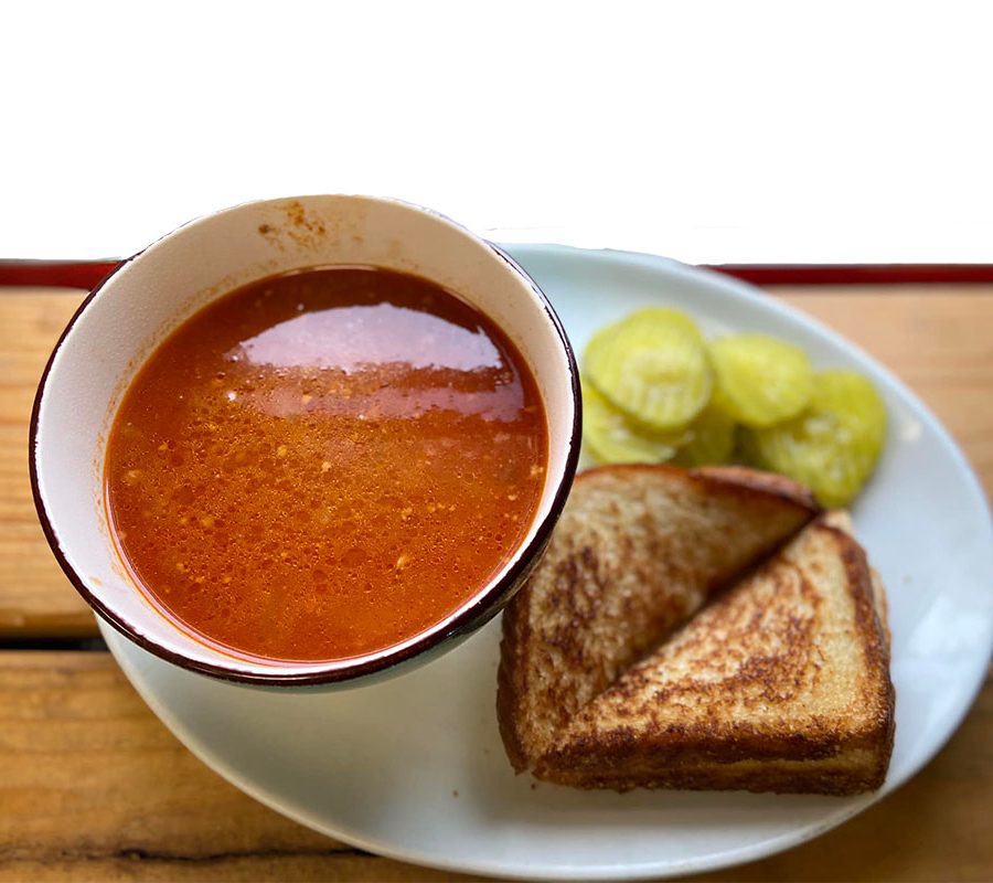 Tomato and Grilled Cheese Sandwich at Luncheon Muncheon in Crooksville, Perry County, Ohio.