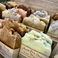 Artisanal soaps on display at the Ohio's Winding Road Store in Shawnee, Perry County, Ohio