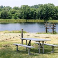 View of pond on property of the Perry County Gun Club in New Lexington, Perry County, Ohio