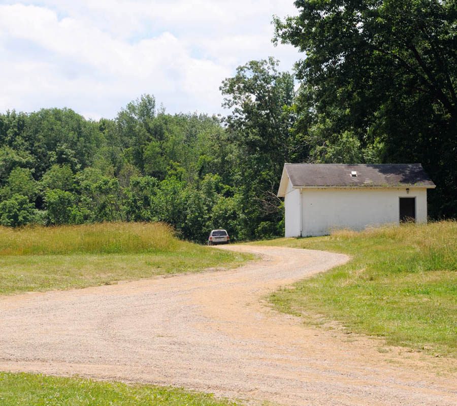 Winding road on property of the Perry County Gun Club in New Lexington, Perry County, Ohio