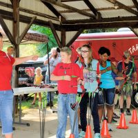 Children learning archery at the Perry County Gun Club in New Lexington, Perry County, Ohio