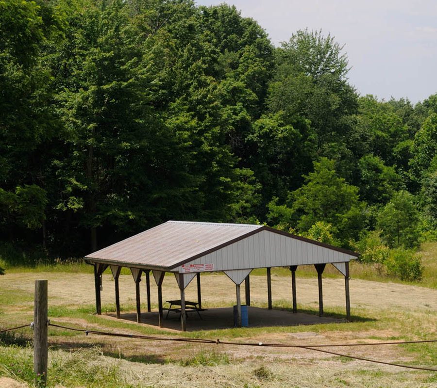 Shelter building at the Perry County Gun Club in New Lexington, Perry County, Ohio