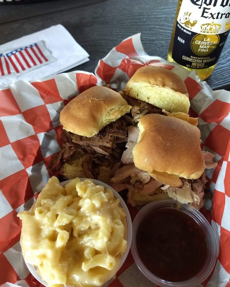 Barbecue plate at The Port Lounge & Smokehouse in Thornville, Perry County, Ohio.