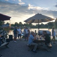 Sunset dockside at The Port Lounge & Smokehouse in Thornville, Perry County, Ohio.