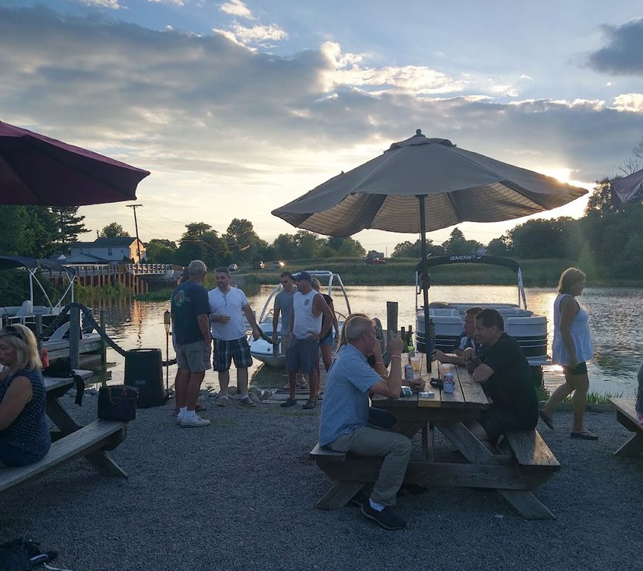 Sunset dockside at The Port Lounge & Smokehouse in Thornville, Perry County, Ohio.