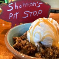 Cobbler with ice cream from Shannon's Pit Stop in Thornville, Perry County, Ohio