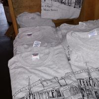 T-Shirts on display at Shawnee Mercantile in Shawnee, Perry County, Ohio