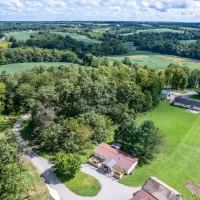 Aerial view of Take 5 lodging home in Somerset, Perry County, Ohio