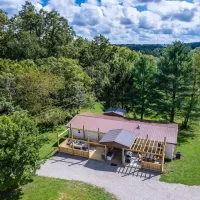 Aerial view of Take 5 lodging home in Somerset, Perry County, Ohio