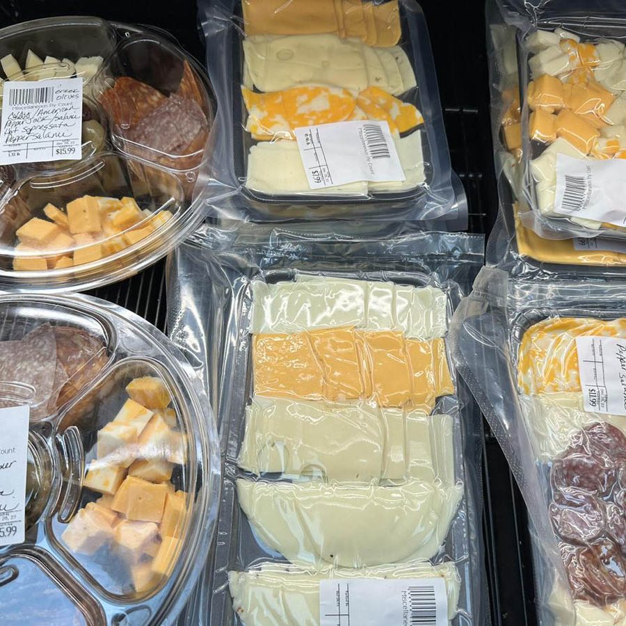 Sliced cheeses and meats sold at TC Market in Thornville, Perry County, Ohio.