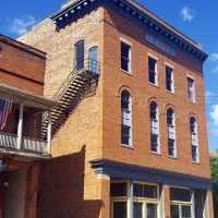 Exterior of the Tecumseh Theater in Shawnee, Perry County, Ohio.