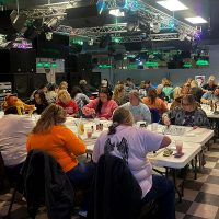 People enjoying a Painting Party at The Hangout in Crooksville, Perry County, Ohio.