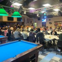 People enjoying a party inside The Hangout in Crooksville, Perry County, Ohio.