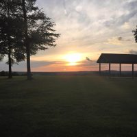 Sunset over the golf course at Whitetail Ridge in Thornville, Perry County, Ohio