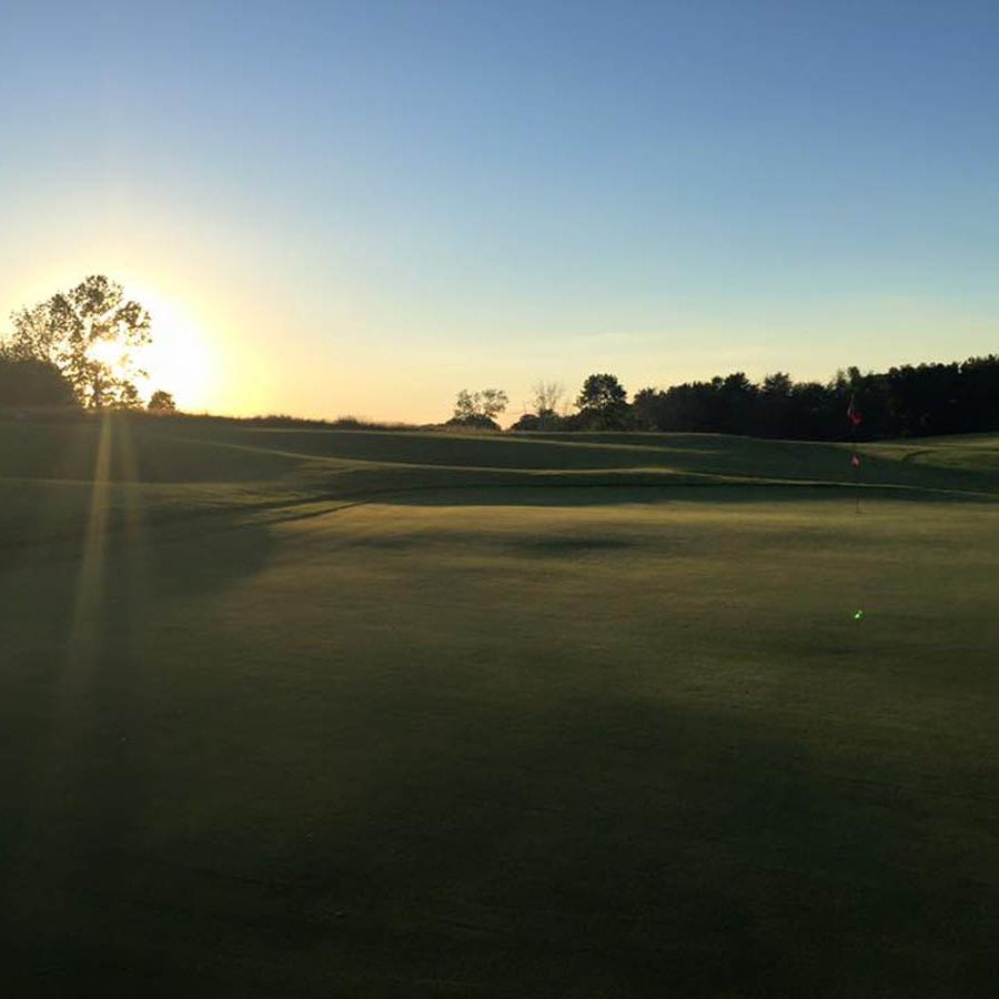 Sunset over the golf course at Whitetail Ridge in Thornville, Perry County, Ohio