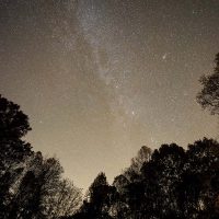 Starry night sky at the Wildwood Inn, Bed & Breakfast & Llama Farm in New Straitsville, Perry County, Ohio