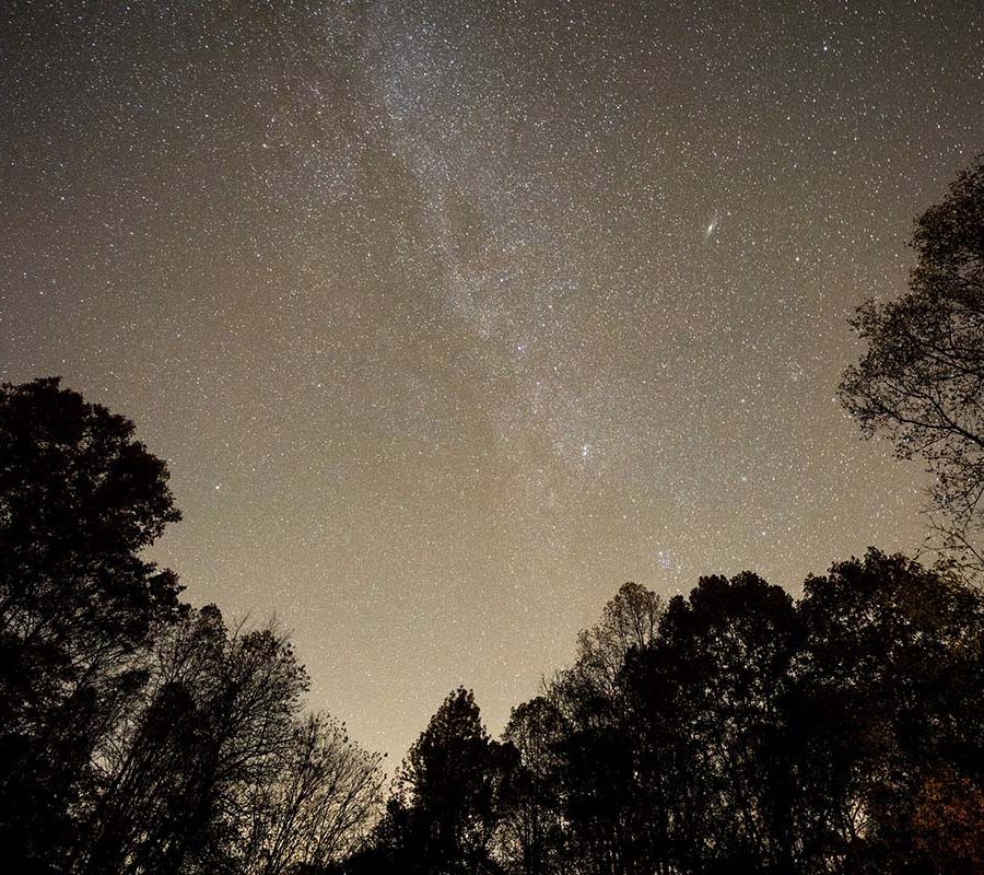 Starry night sky at the Wildwood Inn, Bed & Breakfast & Llama Farm in New Straitsville, Perry County, Ohio