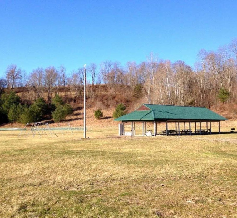 Shelter and ballfields at Corning Village Park, Perry County, Ohio