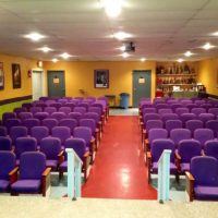 Interior theater space at the Hoover Center Theater in Glenford, Perry County, Ohio