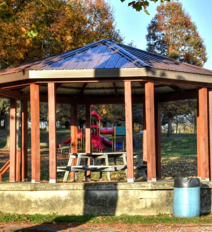 Shelter at Arethusa Springs Park in New Lexington, Perry County, Ohio