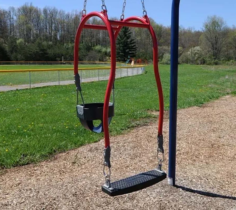 Swing at Ludowici Community Foundation Park in New Lexington, Perry County, Ohio