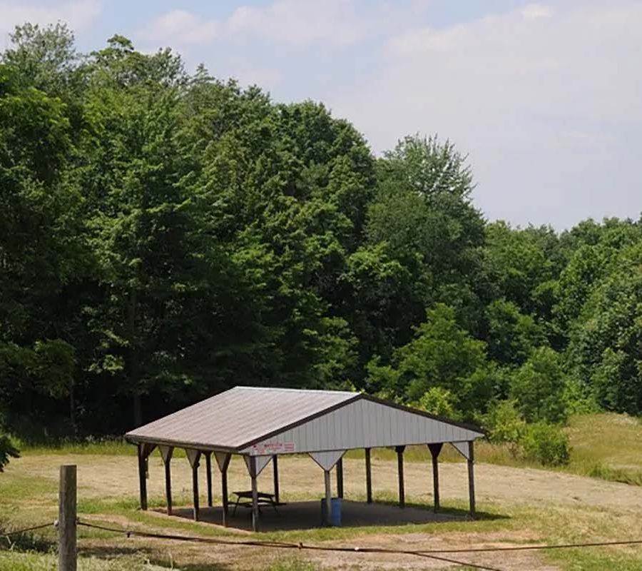 Shelter at the Perry County Gun Club in New Lexington, Ohio