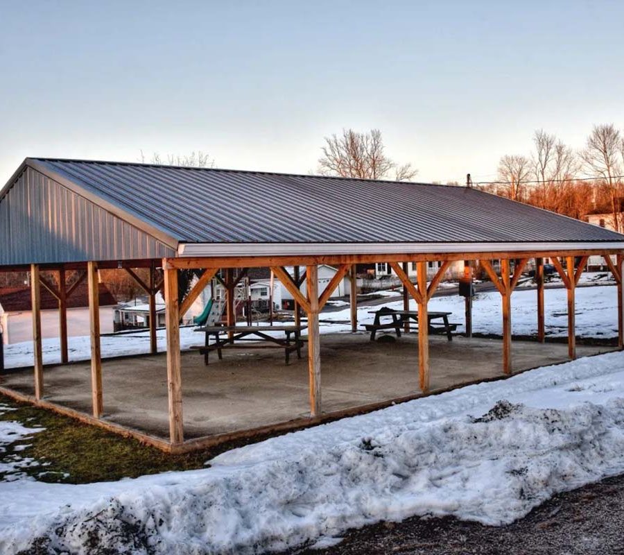 Shelter at Bluffdale Park in Roseville, Perry County, Ohio