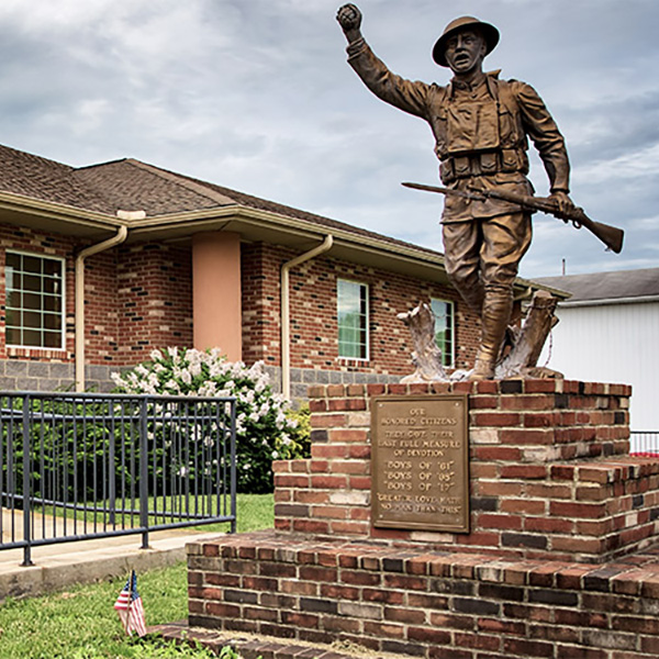 Statue of World War Doughboy in Crooksville, Perry County, Ohio