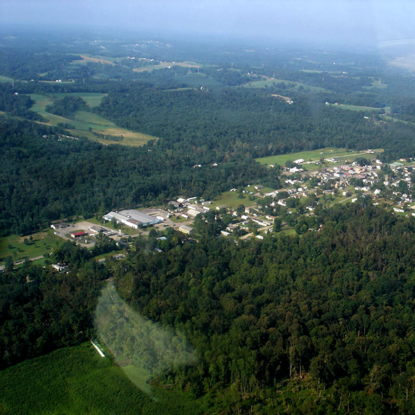 Aerial view of Junction City, Perry County, Ohio