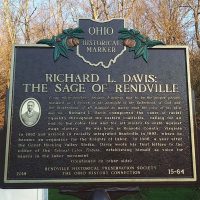 Historical marker for Richard L. Davis, the Sage of Rendville, in Perry County, Ohio.