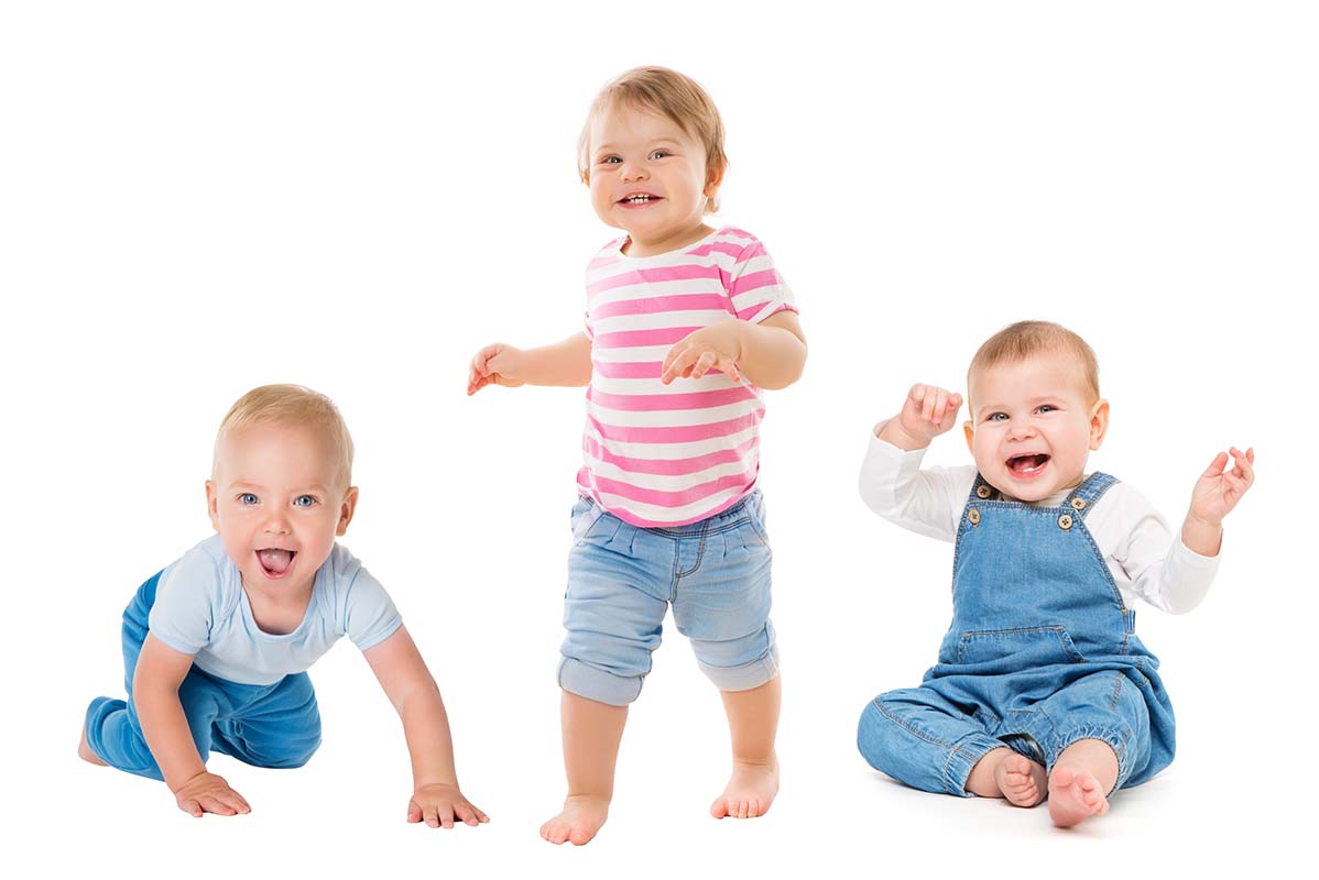 Three laughing toddlers