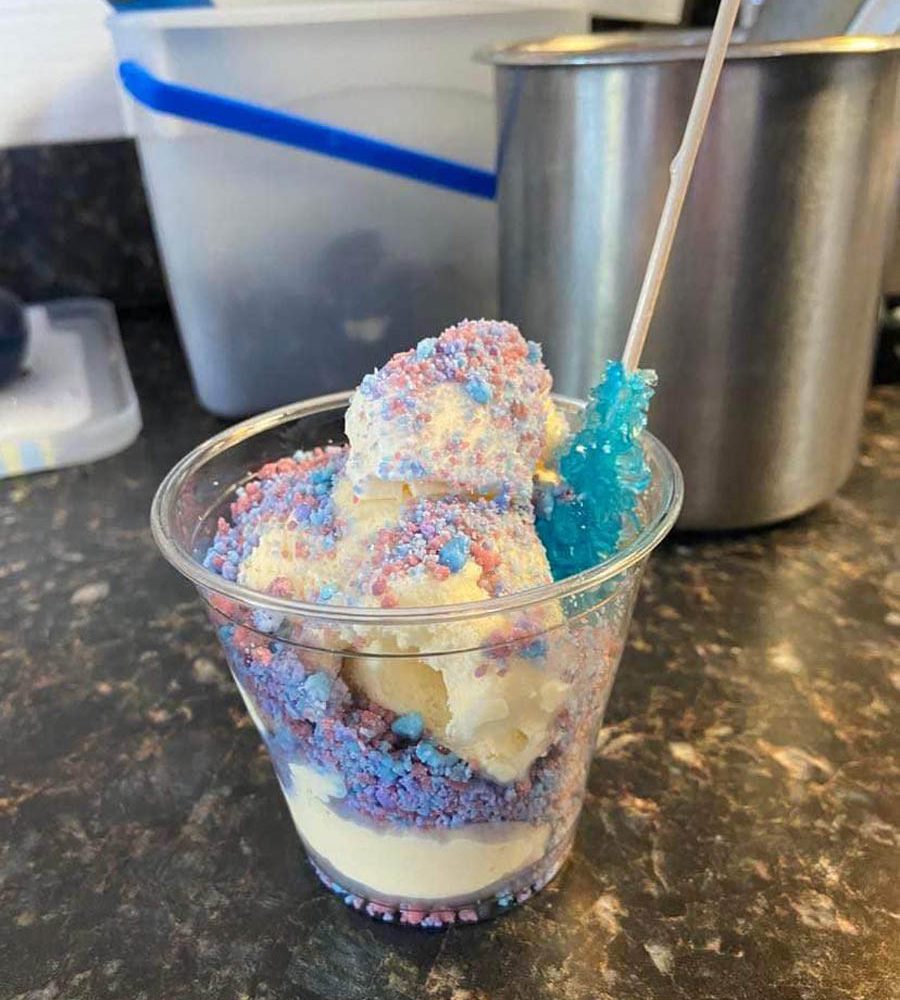 A pop rocks sundae served at Ceramics Chill-N-Grill