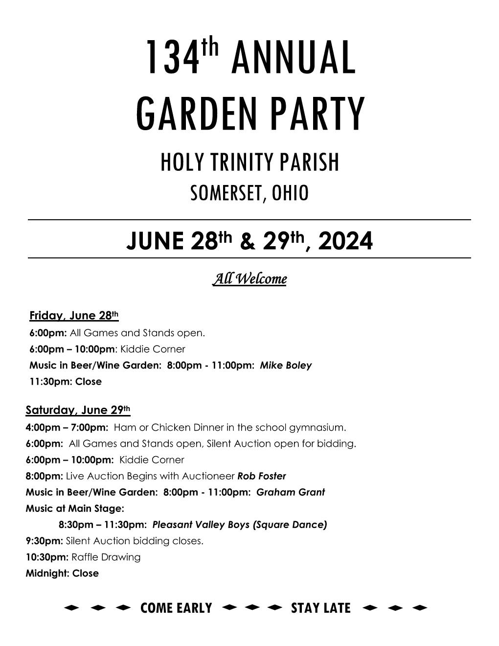 134th annual garden party at Holy Trinity Parish in Somerset Ohio