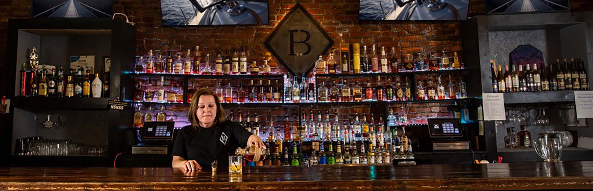 One of the bartenders at the Black Diamond Tavern in Shawnee, Ohio